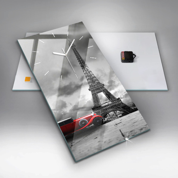 Vertical wall clock Effel Tower Paris