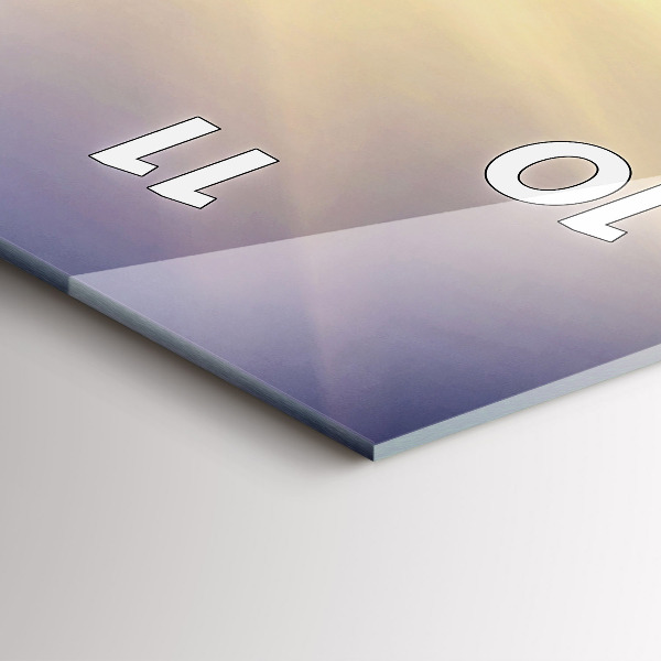 Vertical wall clock Mountain landscape