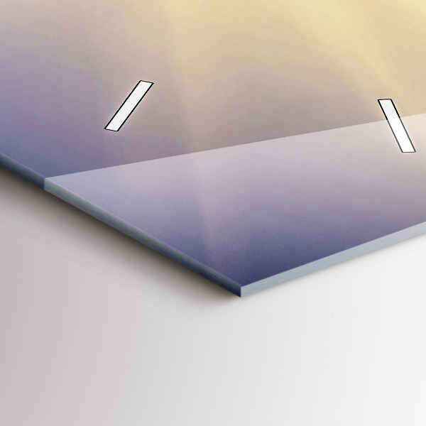 Vertical wall clock Mountain landscape