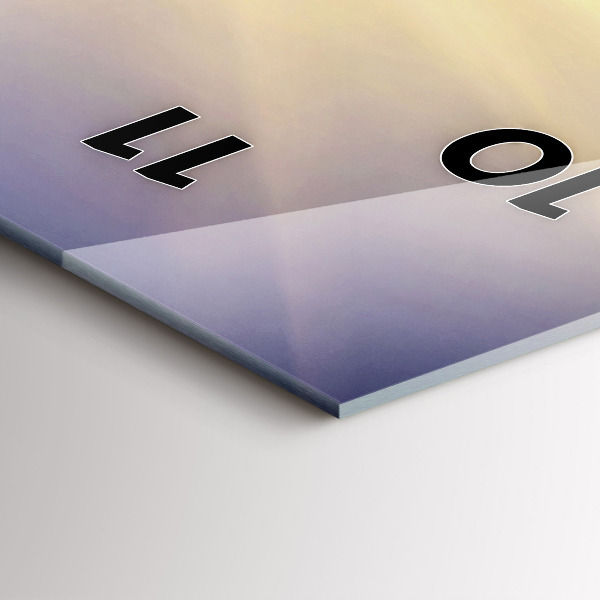 Vertical wall clock Mountain landscape