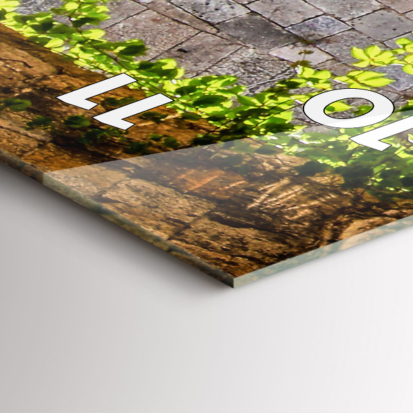 Vertical wall clock Picturesque street of Rhodes