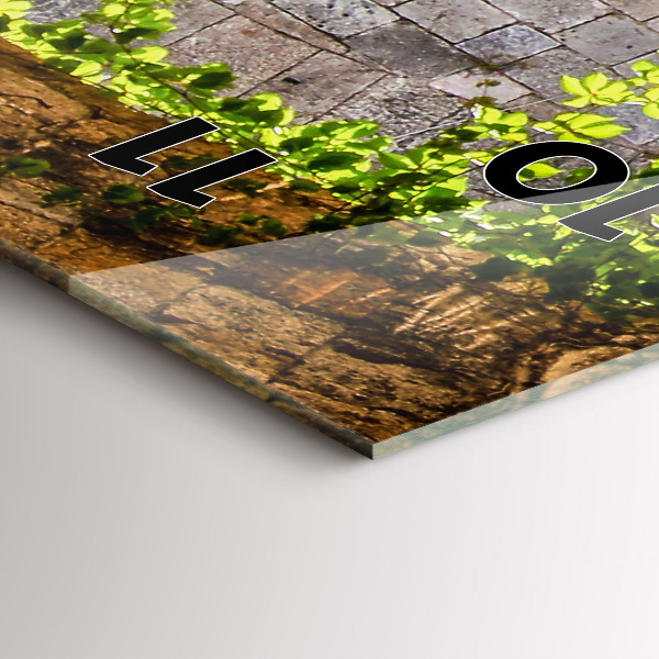 Vertical wall clock Picturesque street of Rhodes