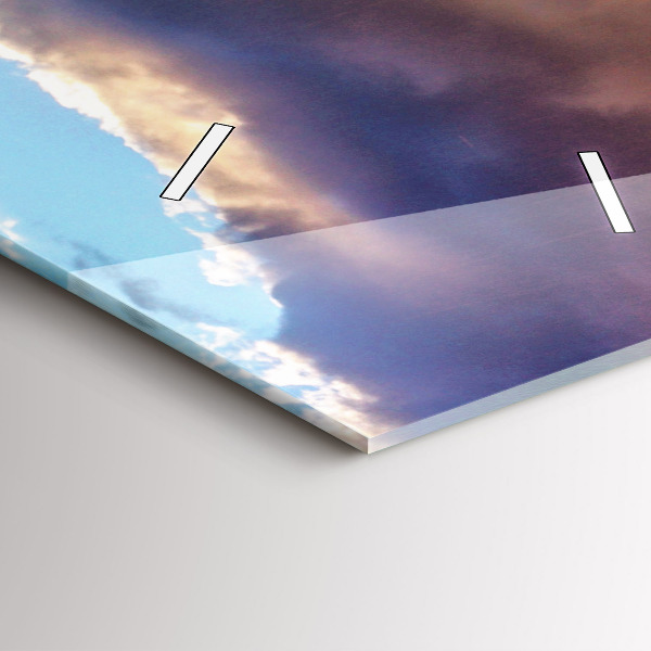 Vertical wall clock Waterfall in Iceland