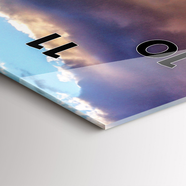 Vertical wall clock Waterfall in Iceland