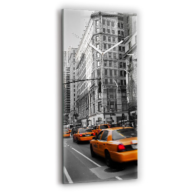 Vertical wall clock Manhattan and Taxis
