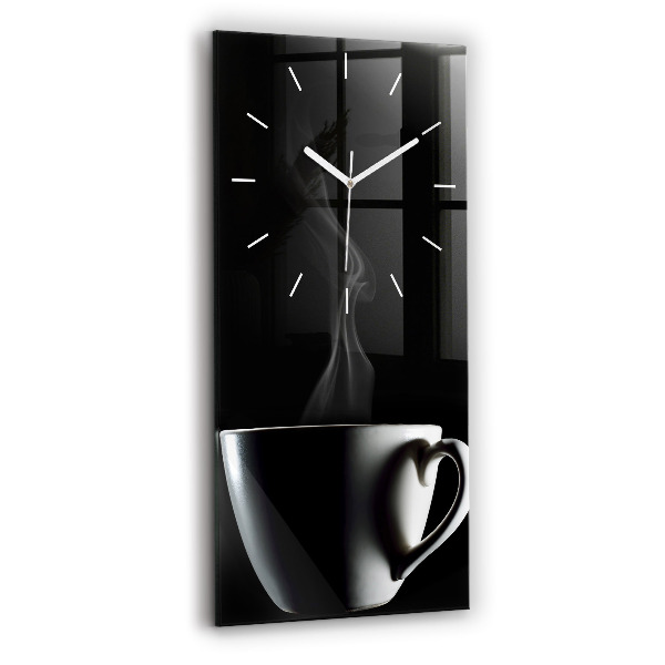 Vertical wall clock A cup of coffee