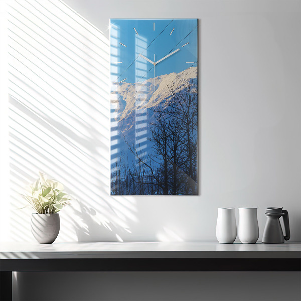 Vertical wall clock Mountain view