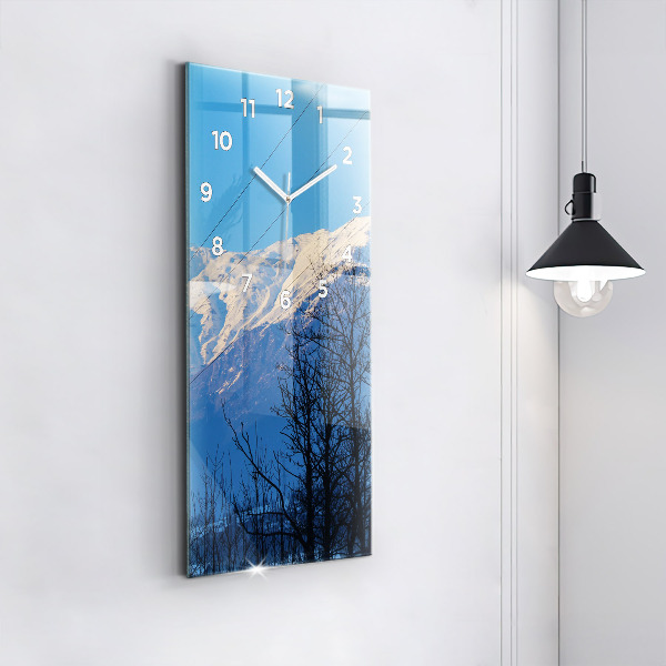 Vertical wall clock Mountain view