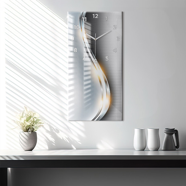 Vertical wall clock Metal abstraction