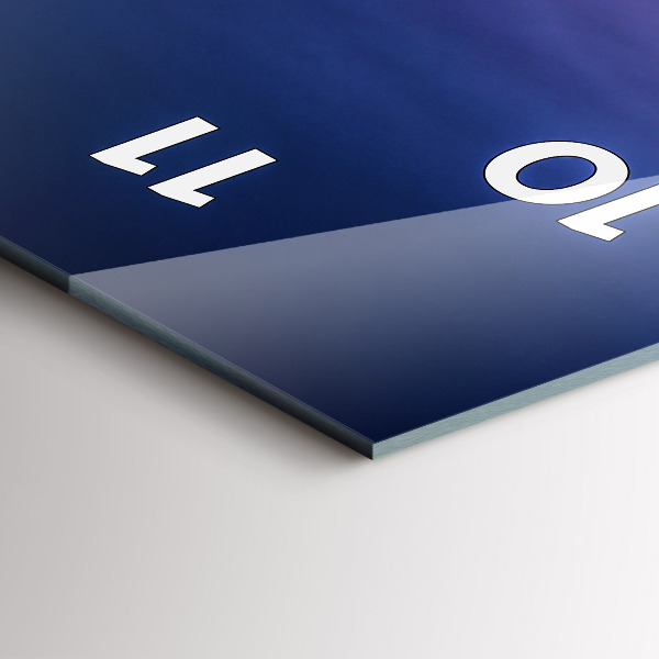 Vertical wall clock New York and the sunset