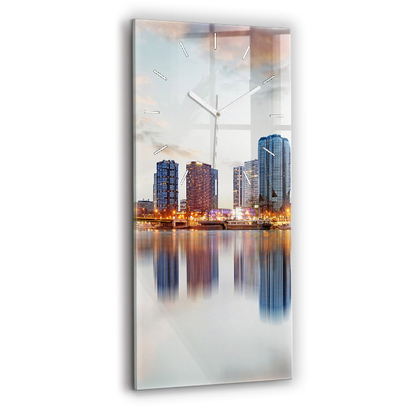 Vertical wall clock Panorama with the Eiffel Tower