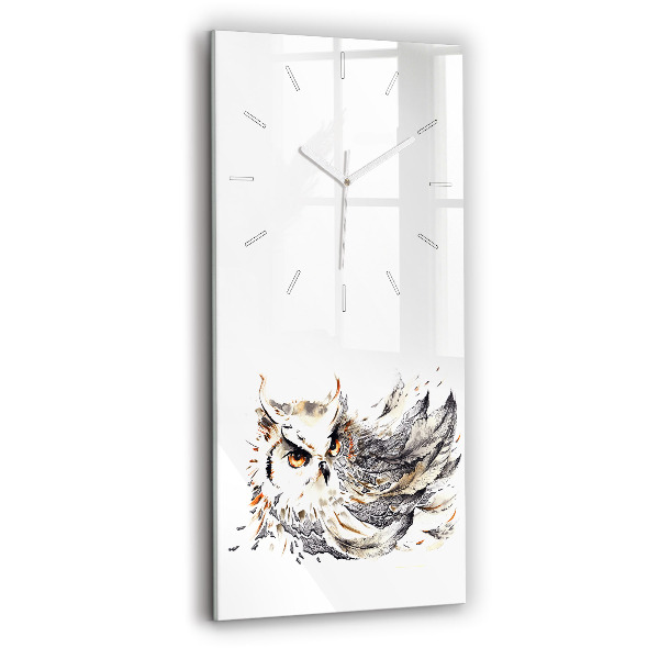 Vertical wall clock Owl symbol of wisdom