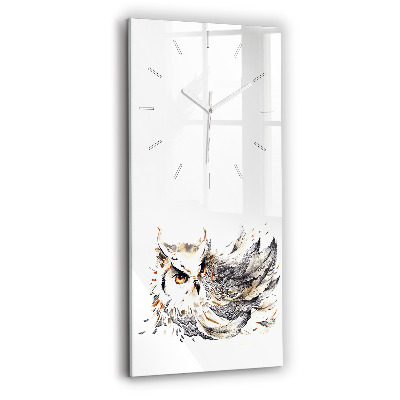 Vertical wall clock Owl symbol of wisdom