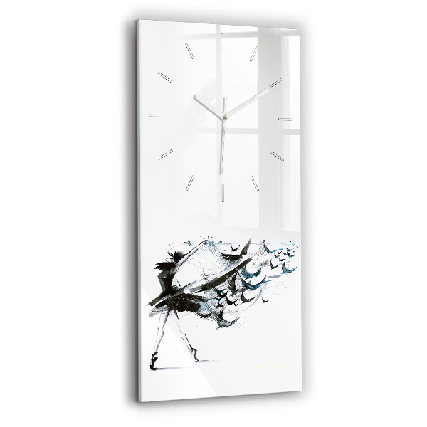 Vertical wall clock Woman dancing ballet