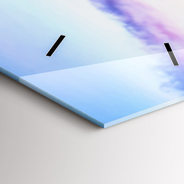 Vertical wall clock The bridge in the port in the evening