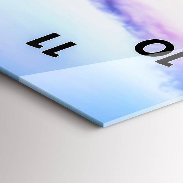 Vertical wall clock The bridge in the port in the evening