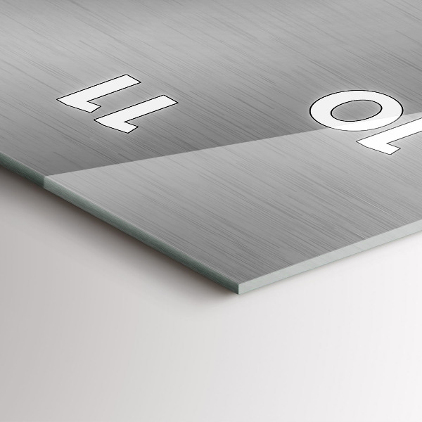 Vertical wall clock Gray metal abstraction