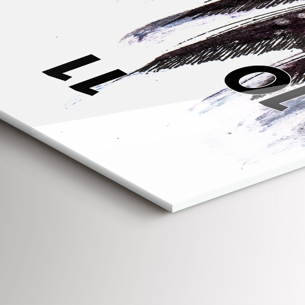 Vertical wall clock Painted Birds