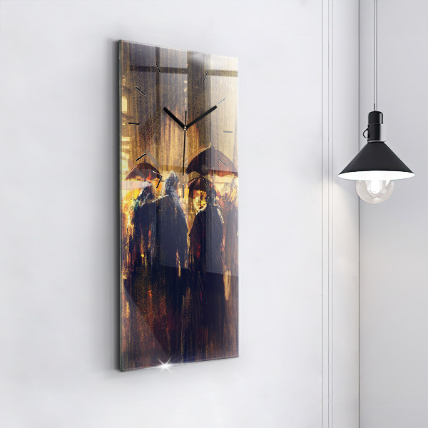 Vertical wall clock Impressionism in art Market Square