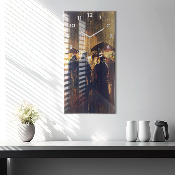 Vertical wall clock Impressionism in art Market Square