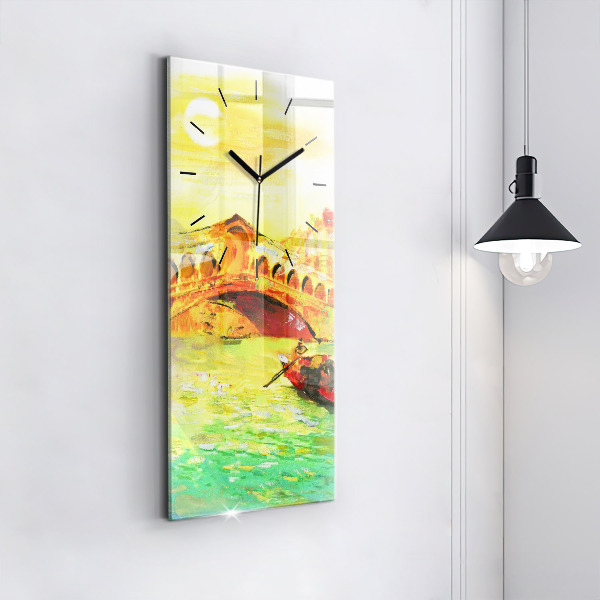 Vertical wall clock Venice Rialto Bridge