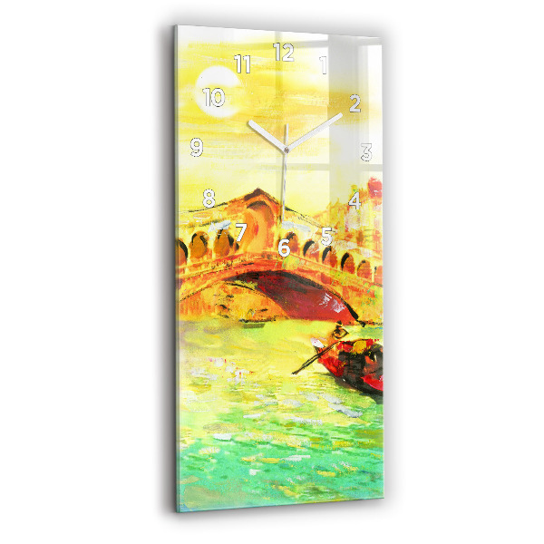 Vertical wall clock Venice Rialto Bridge