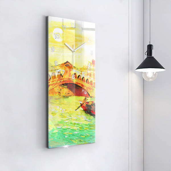 Vertical wall clock Venice Rialto Bridge