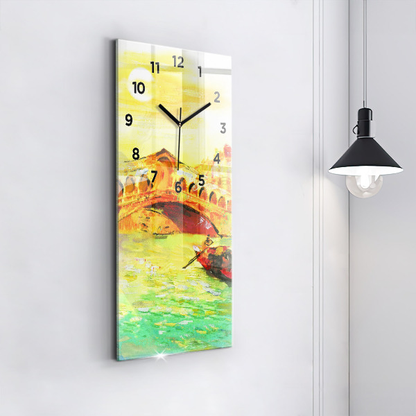 Vertical wall clock Venice Rialto Bridge