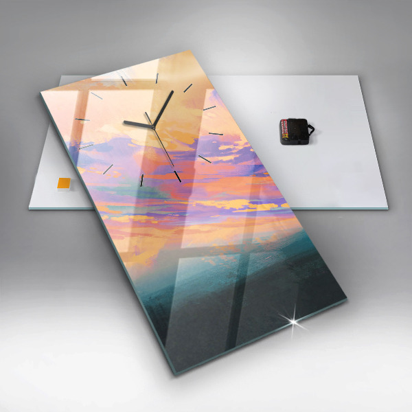 Vertical wall clock Platonic love