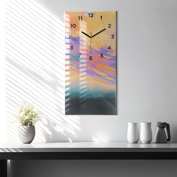 Vertical wall clock Platonic love