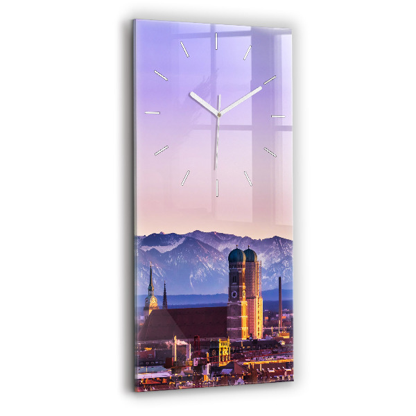 Vertical wall clock German Alps Munich