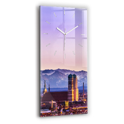 Vertical wall clock German Alps Munich