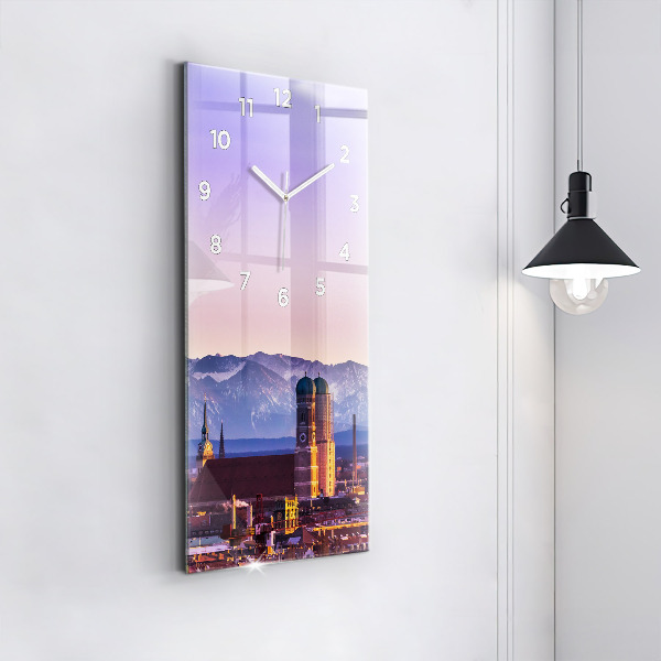 Vertical wall clock German Alps Munich