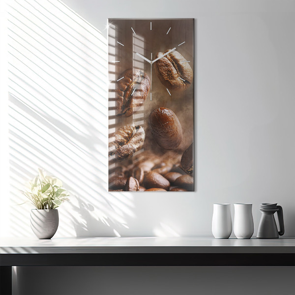 Vertical wall clock Coffee beans