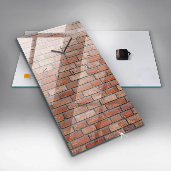 Vertical wall clock Brick wall