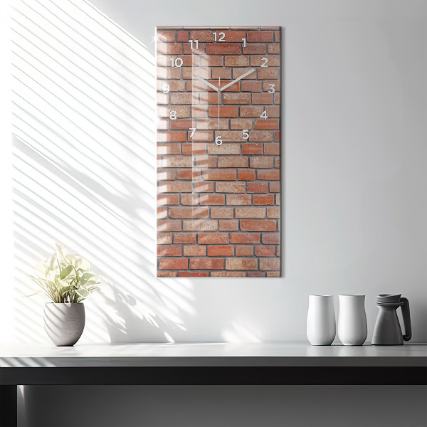 Vertical wall clock Brick wall