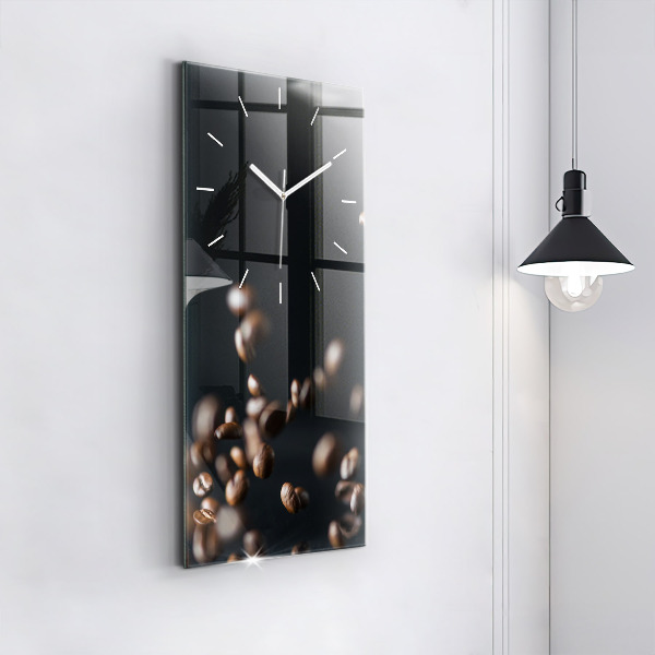 Vertical wall clock Coffee beans