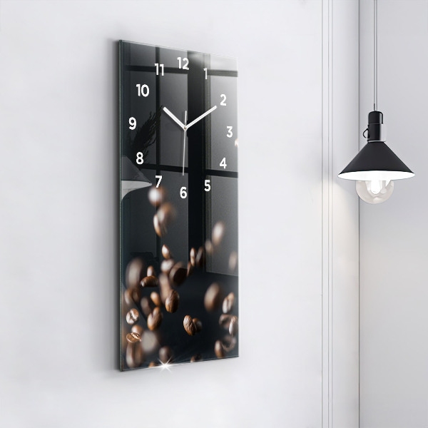 Vertical wall clock Coffee beans