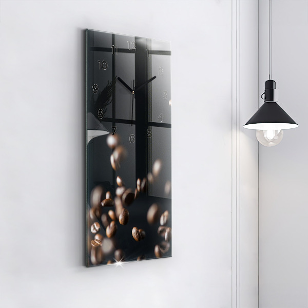Vertical wall clock Coffee beans