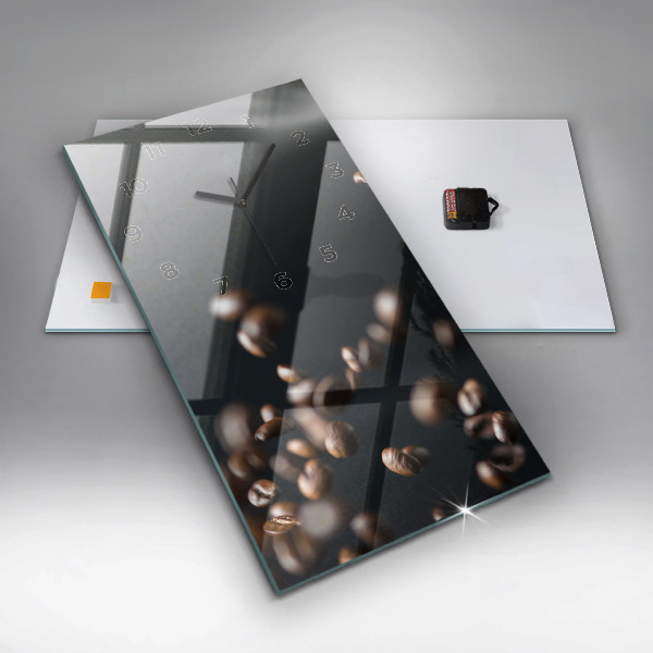 Vertical wall clock Coffee beans