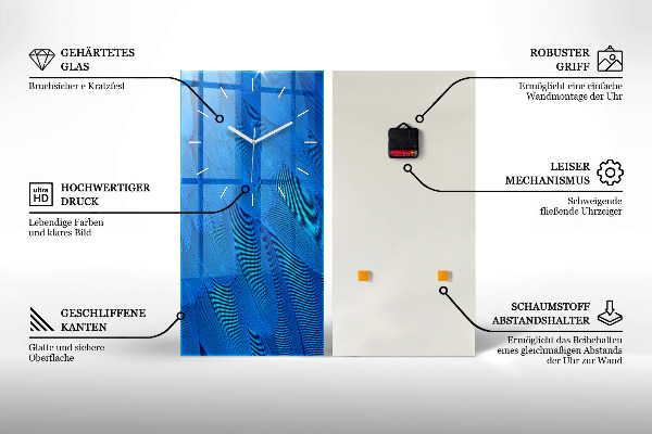 Vertical wall clock Underwater view