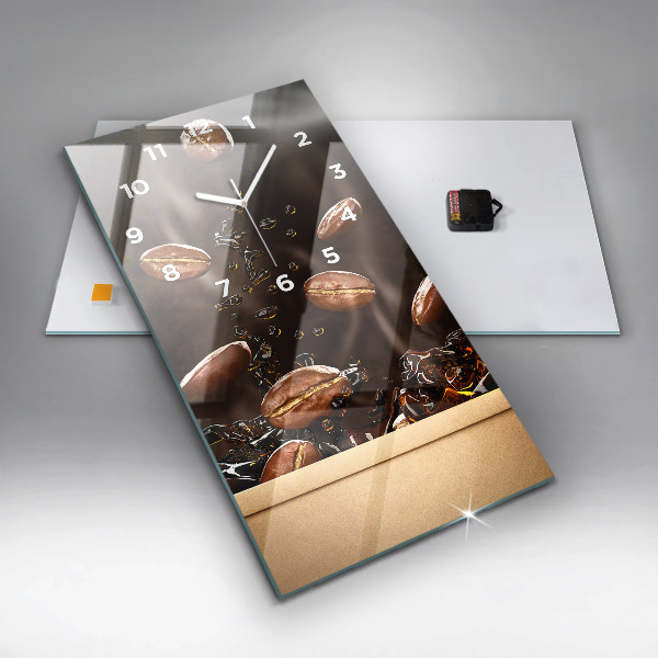 Vertical wall clock Hot coffee