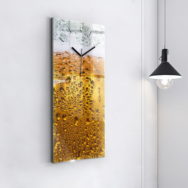 Vertical wall clock A mug of beer