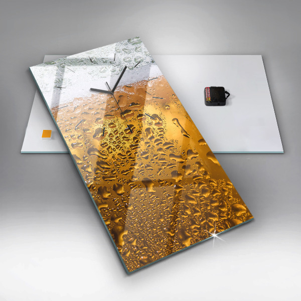 Vertical wall clock A mug of beer