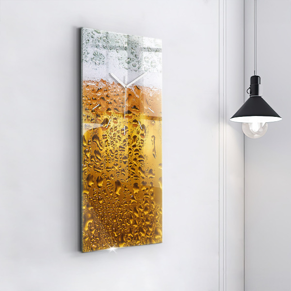 Vertical wall clock A mug of beer
