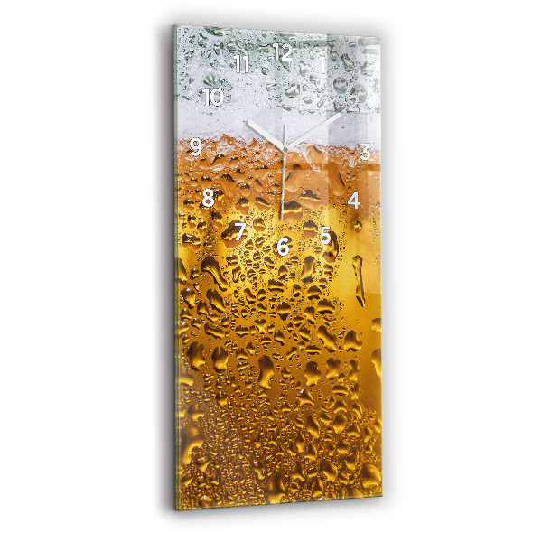 Vertical wall clock A mug of beer
