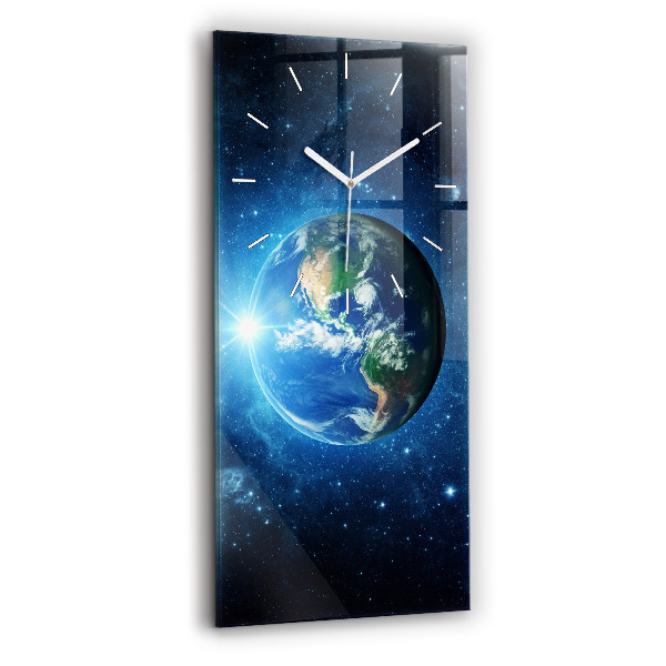 Vertical wall clock Earth and Galaxy – NASA