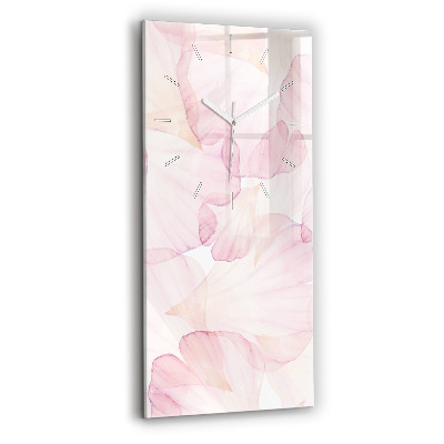 Vertical wall clock Watercolor petals