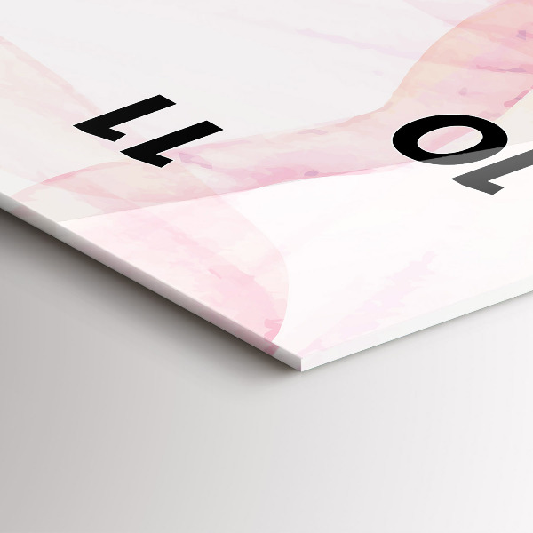 Vertical wall clock Watercolor petals