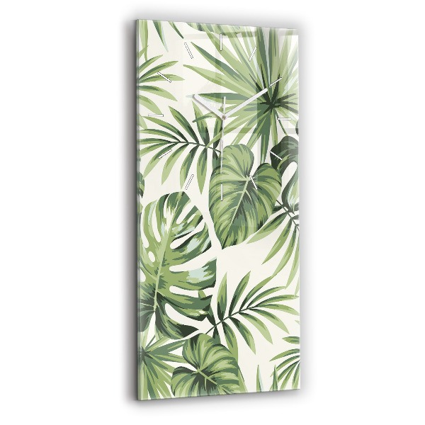 Vertical wall clock Tropical pattern